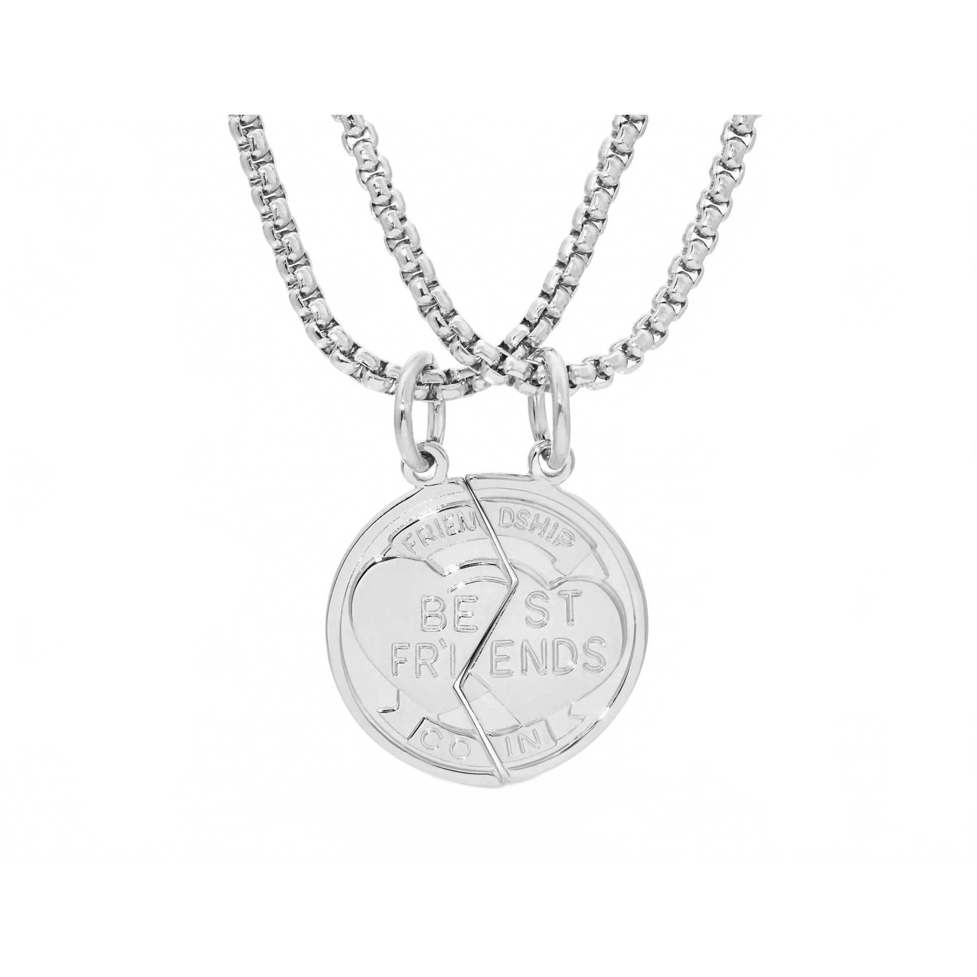 New Eklexic Womens Best Friend Coin Necklaces In Silver 139$